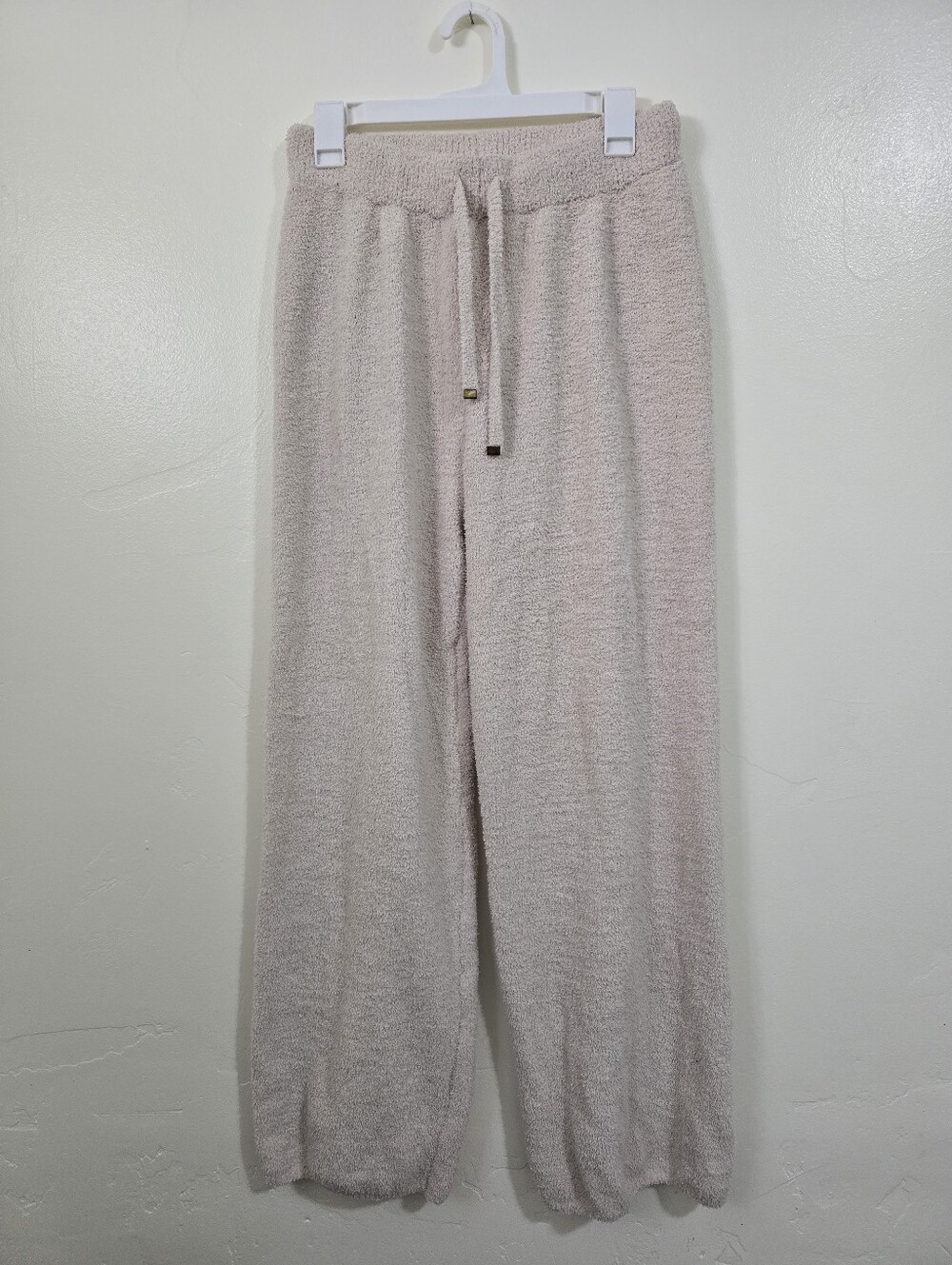 Cupcakes And Cashmere Plush Ivory Drawstring Pants Size M Fuzzy
